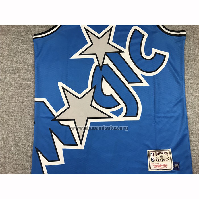 Camiseta Orlando Magic Shaquille O'Neal NO 32 Mitchell & Ness Big Face Azul